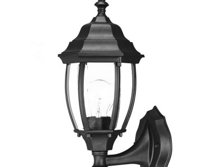 Matte Black Globe Lantern Wall Light For Sale