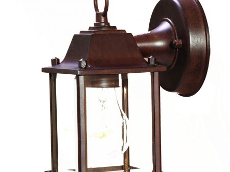 Dark Brown Hanging Glass Lantern Wall Light Hot on Sale