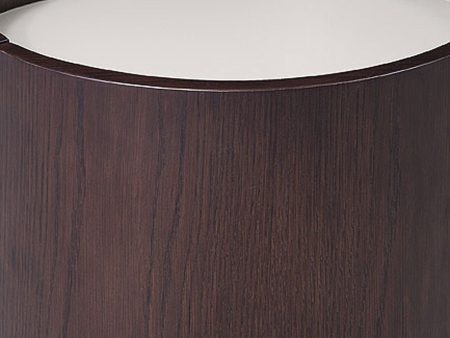 17  Dark Brown Solid Wood Round End Table Supply