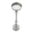 Brushed Silver Finish Drink Size Accent Table Hot on Sale