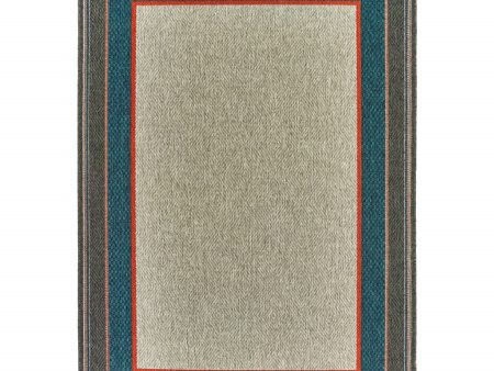 10  X 13  Blue and Gray Stain Resistant Indoor Outdoor Area Rug Hot on Sale