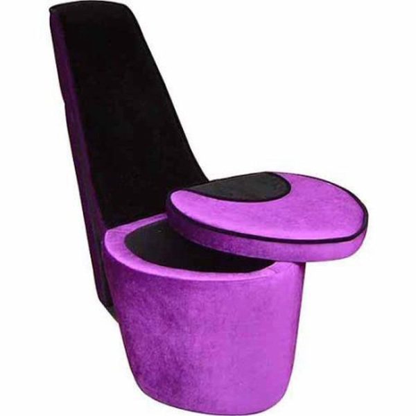 32  Purple Faux Suede Side Chair Hot on Sale