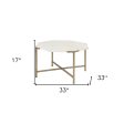 33  White And Gold Genuine Marble And Metal Octagon Coffee Table Fashion