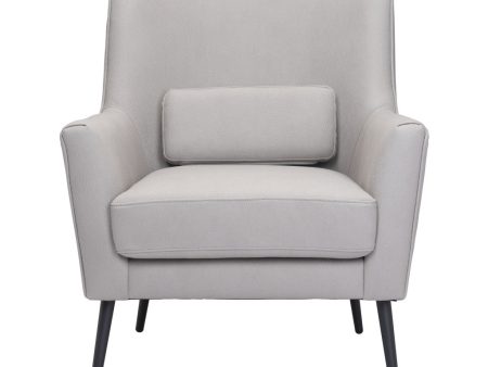 29  Gray And Black Faux Leather Arm Chair And Toss Pillow Online now