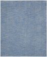 10  X 14  Blue And Grey Striped Non Skid Indoor Outdoor Area Rug Hot on Sale