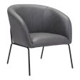 28  Gray And Black Faux Leather Barrel Chair Cheap