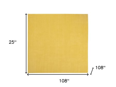 9  X 9  Yellow Square Non Skid Indoor Outdoor Area Rug For Sale