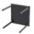 18  Black Square Glass Outdoor Side Table For Sale