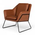 31  Brown And Black Faux Leather Lounge Chair For Discount