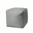 17  Green Cube Geometric Indoor Outdoor Pouf Cover Supply