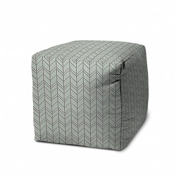 17  Green Cube Geometric Indoor Outdoor Pouf Cover Supply