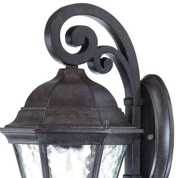 Antique Black Tapered Hanging Lantern Wall Light Online Sale