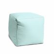 17  White Canvas Cube Outdoor Pouf Cover Sale