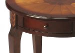 Cherry With Maple Inlay Round Accent Table Online now