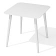 16  White Square Metal Outdoor Side Table For Cheap