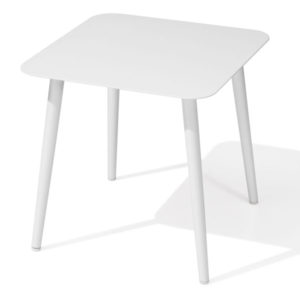 16  White Square Metal Outdoor Side Table For Cheap