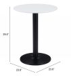 24  Black And White Round End Table Supply