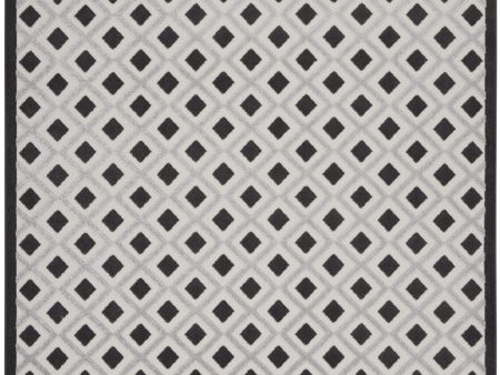 10  X 13  Black And White Gingham Non Skid Indoor Outdoor Area Rug For Sale