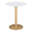 24  Gold And White Round End Table Supply