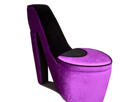 32  Purple Faux Suede Side Chair Hot on Sale