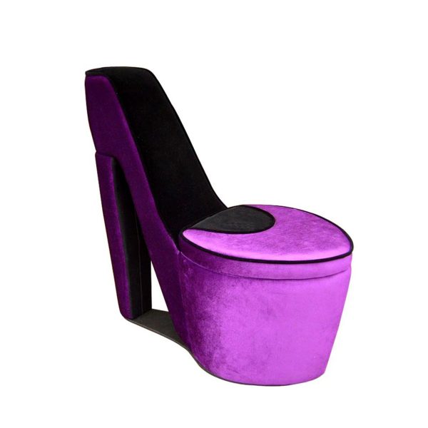 32  Purple Faux Suede Side Chair Hot on Sale