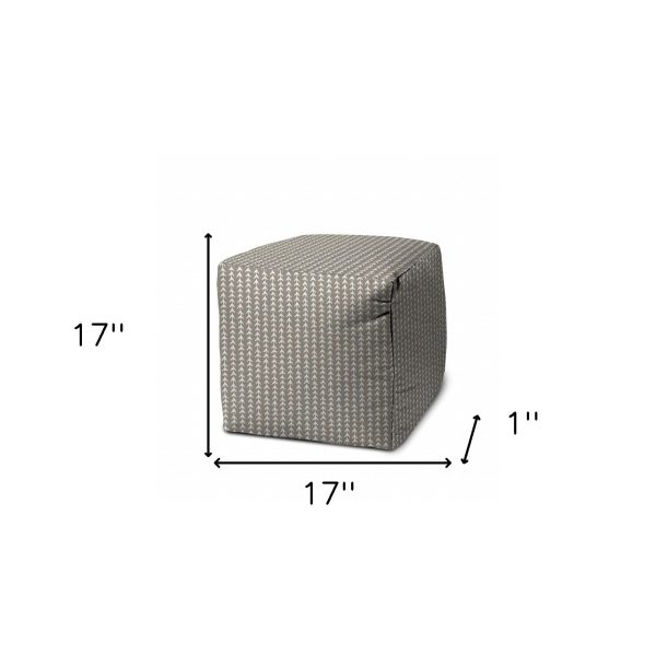 17  Taupe Cube Geometric Indoor Outdoor Pouf Cover Online Hot Sale