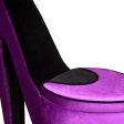 32  Purple Faux Suede Side Chair Hot on Sale