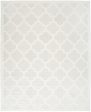 7  X 10  Ivory and White Indoor Outdoor Area Rug For Sale