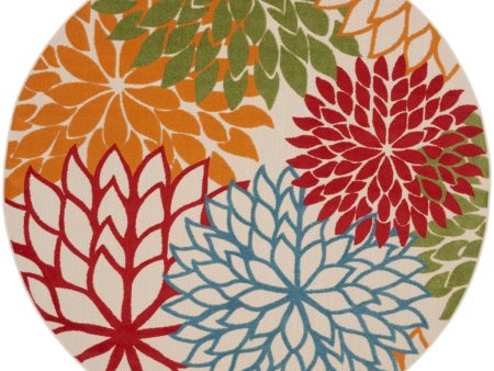 10  Green Orange and Red Indoor Outdoor Area Rug Cheap