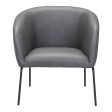 28  Gray And Black Faux Leather Barrel Chair Cheap