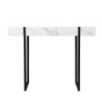 39  White and Black Faux Marble Sled Console Table Cheap