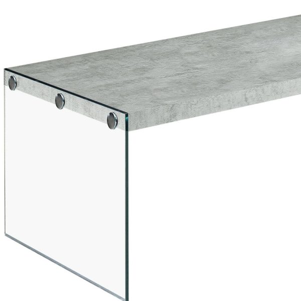 44  Gray  Clear Wood And Glass Coffee Table Online