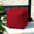 17  Turquoise Cube Polka Dots Indoor Outdoor Pouf Cover For Discount