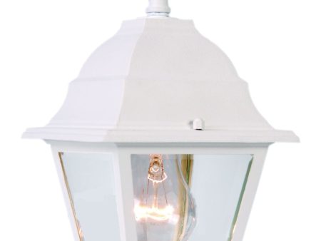 Distressed White Beveled Glass Outdoor Hanging Light Online Sale