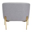 31  Gray And Gold Fabric Arm Chair Online Sale