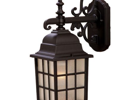 Dark Brown Window Pane Lantern Wall Light Discount