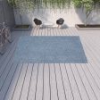 10  X 14  Blue And Grey Striped Non Skid Indoor Outdoor Area Rug Hot on Sale