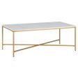 48  White And Gold Steel Coffee Table Supply