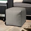 17  Taupe Cube Geometric Indoor Outdoor Pouf Cover Online Hot Sale