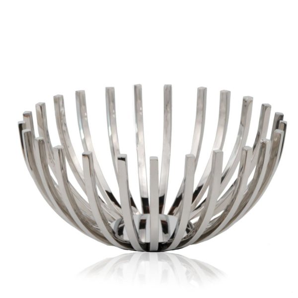 6  Silver Stainless Steel Decorative Bowl For Discount