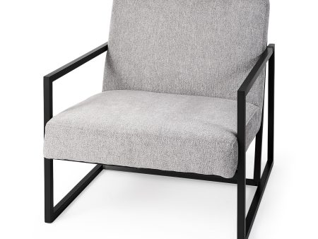 Geo Modern Gray And Black Accent Or Side Chair Hot on Sale