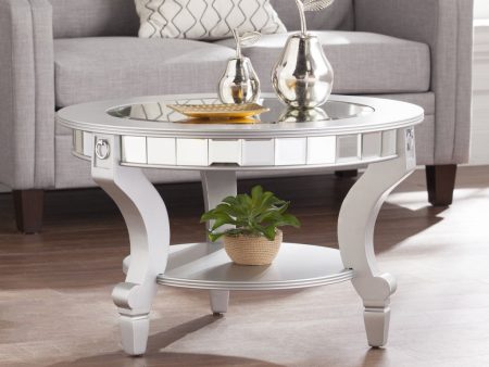 29  Silver Mirrored And Metal Round Mirrored Coffee Table Fashion