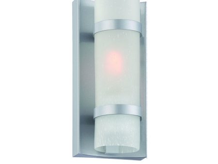 Brushed Silver and White Glass Wall Sconce Online Hot Sale