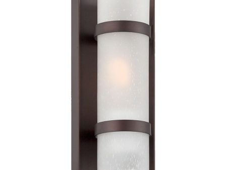 Bronze and White Glass Wall Sconce Online now