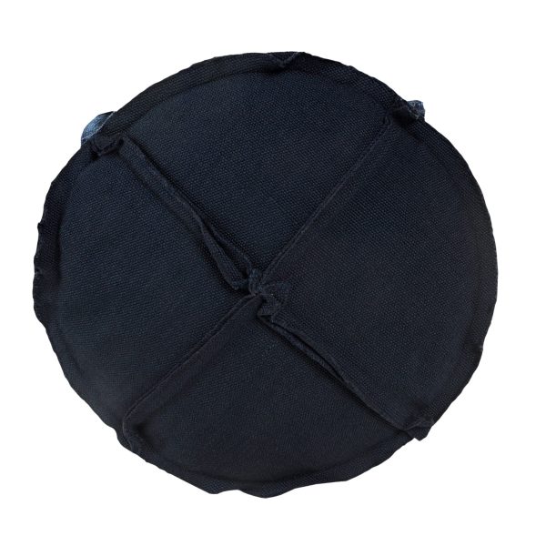 20  Blue Polyester Round Patchwork Indoor Outdoor Pouf Ottoman Supply