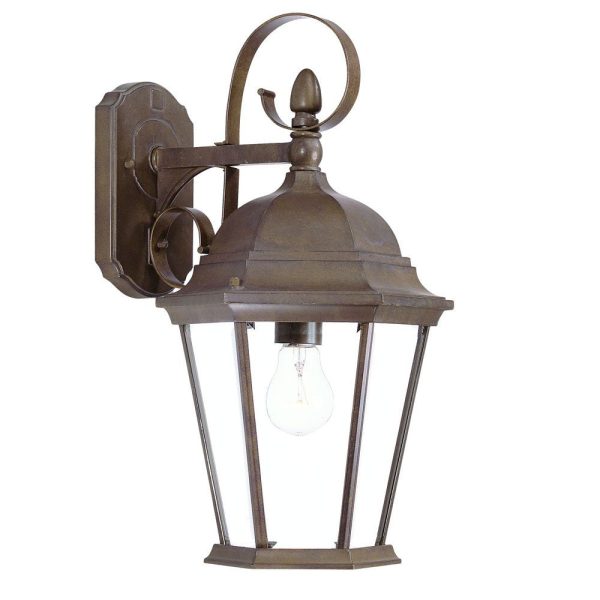 XL Dark Brown Swing Arm Hanging Lantern Wall Light Cheap