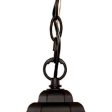 Antique Black Textured Glass Lantern Hanging Light For Cheap