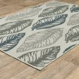 10  X 13  Beige Floral Stain Resistant Indoor Outdoor Area Rug Online