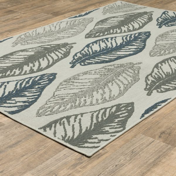 10  X 13  Beige Floral Stain Resistant Indoor Outdoor Area Rug Online