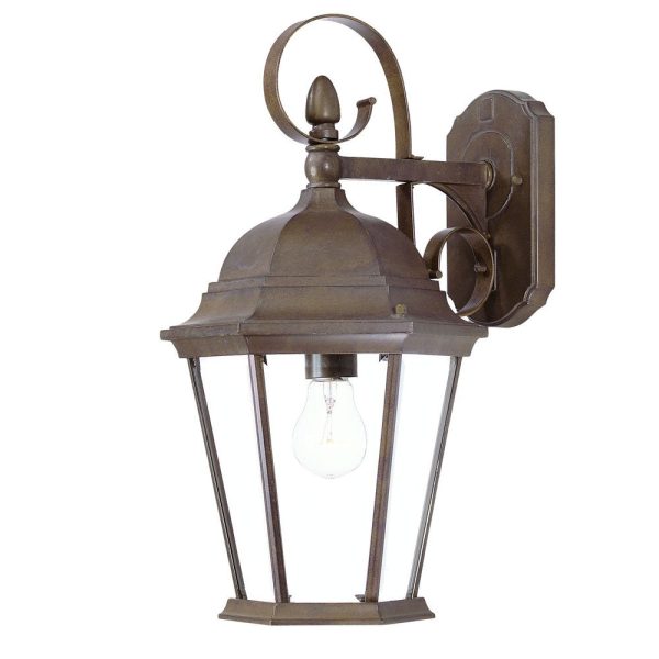 XL Dark Brown Swing Arm Hanging Lantern Wall Light Cheap